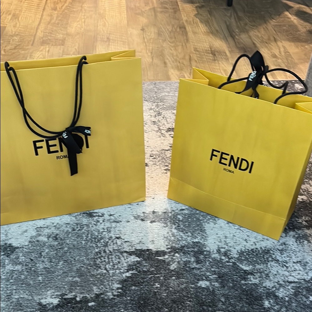 Bundle Fendi Yellow Gift Bags with Black Accents